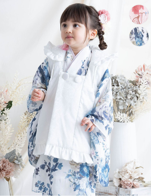 3歳 七五三着物フルセット 女の子 着物 被布 セット内容が選べる 3歳用