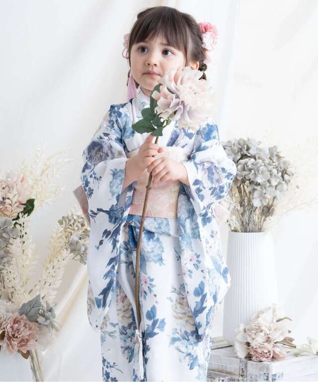 3歳 七五三着物フルセット 女の子 着物 帯 被布 セット内容が