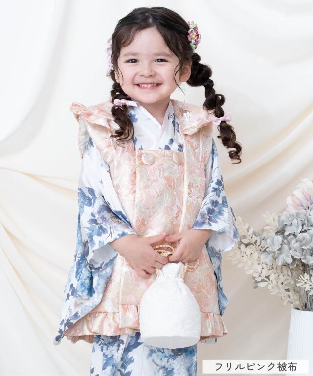 3歳 七五三着物フルセット 女の子 着物 帯 被布 セット内容が選べる
