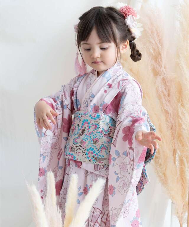 Mmmmmmm505ag65着物帯&511ag26着物のみ◎七五三 女児◎ 3歳 七五三 結び帯 帯単品 女の子 | マタニティウェア・授乳服の