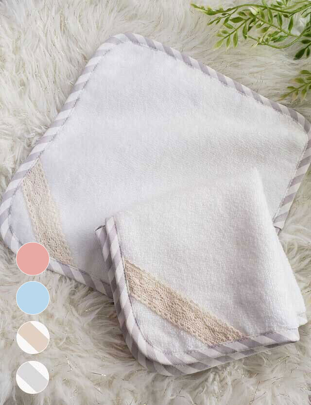 オーガニックコットン100 ハンドタオル 2枚セット