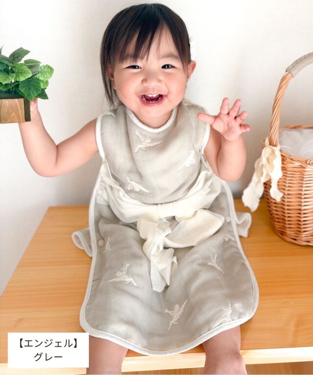 日本製 6重ガーゼ わたあめガーゼスリーパー おくるみ
