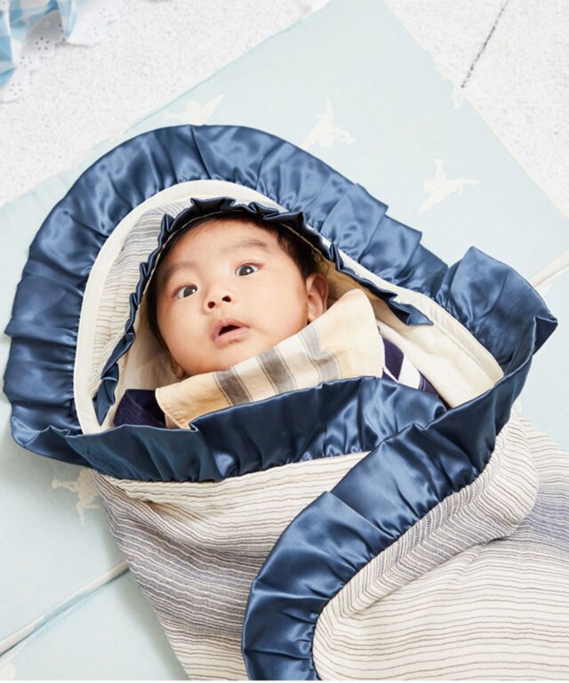 日本製 6重ガーゼフリルおくるみ わたあめガーゼ グラデーション