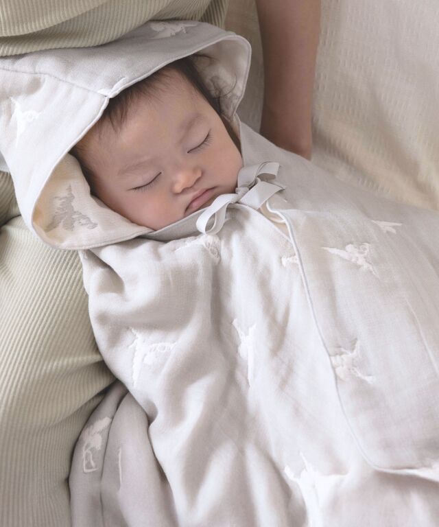 わたあめガーゼシリーズ 6重ガーゼ 大判バスポンチョ| マタニティ