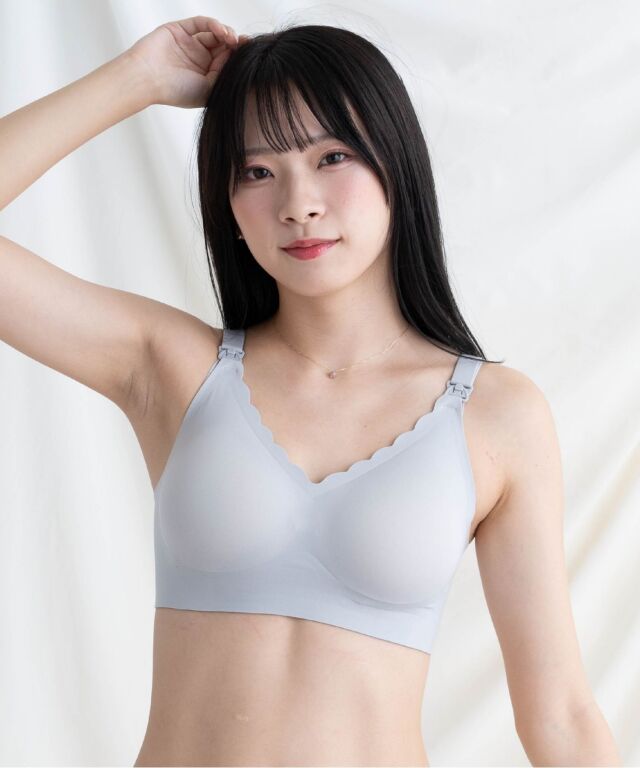 まるで素肌】未来ブラ シームレス 授乳ブラ フロントオープン