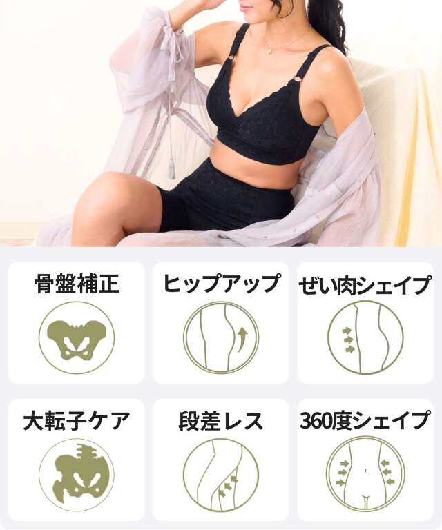 まるで素肌 シームレス 未来ガードル 産後 ケア 骨盤補正ロング