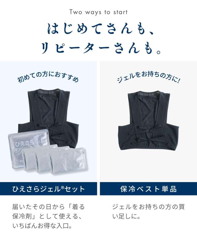 【新品 】M20セット＋L20セット 保冷剤240個　冷却ベスト クールベスト ひえさら保冷クールベスト 家族で使える | マタニティウェア・授乳服の