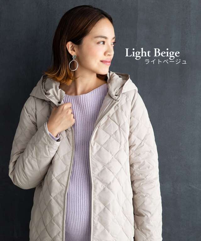 抱っこ・おんぶOK！超軽量 撥水キルティングママコート 産前産後兼用