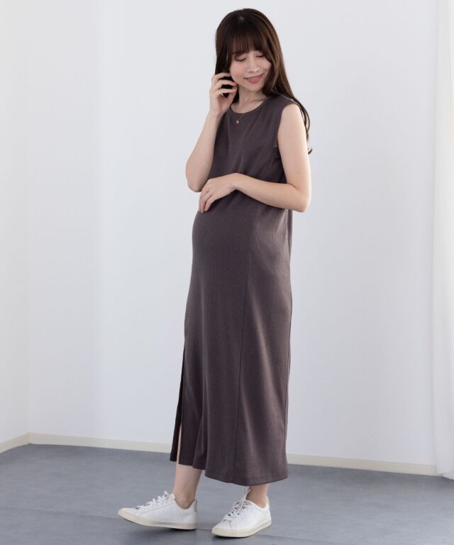 ノースリーブワンピース＆アーマーカーディガン 2点セット マタニティ