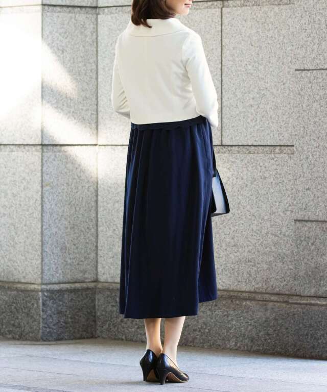 フォーマルアウター 三つボタン広襟ショートジャケット| マタニティ