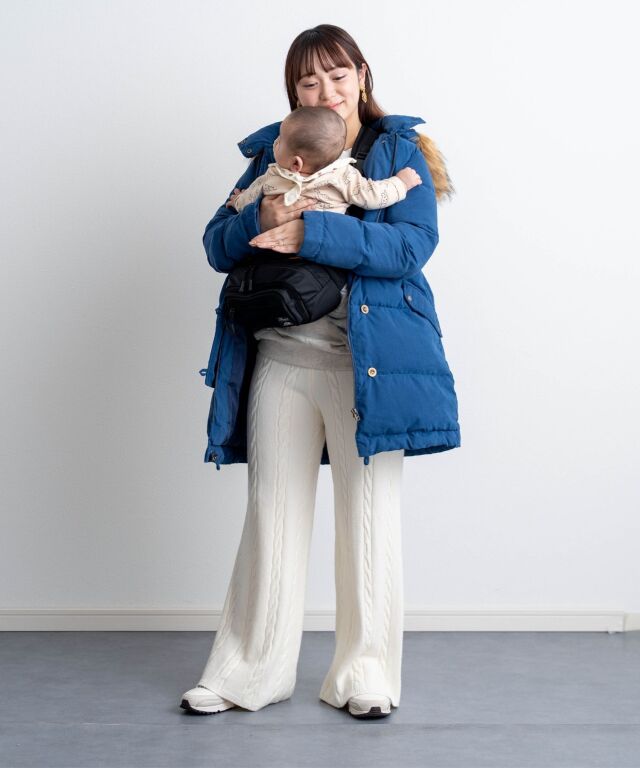 ファー付き モッズ風ダウン ママコート | スウィートマミー本店