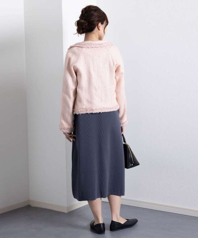 ラグラン袖 ココツイード ジャケット 長袖| マタニティウェア