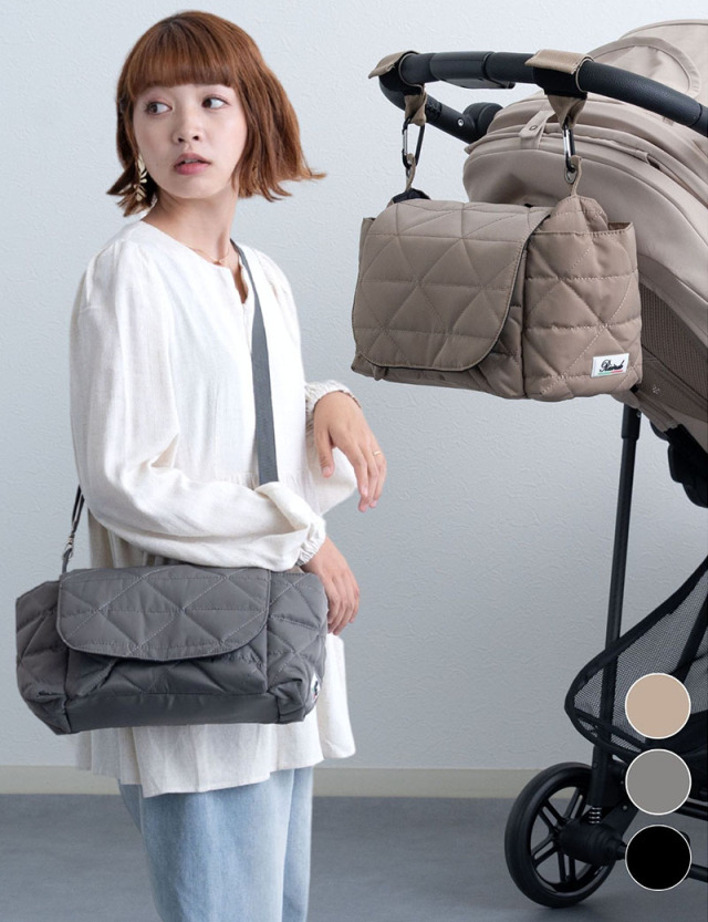 2way バギーバッグ 強撥水ナイロン ベビーカーにつけられる ショルダーバッグ