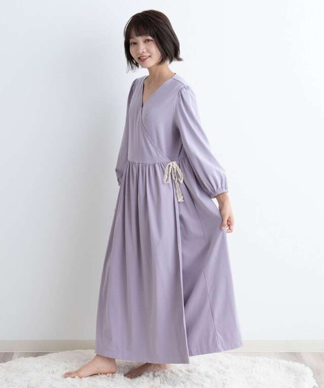 カシュクールワンピースパジャマ 授乳服 産後も使える | マタニティ
