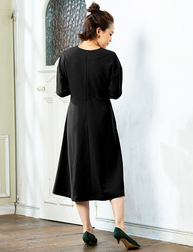 フロント釦コンサバワンピ 授乳服マタニティウェア