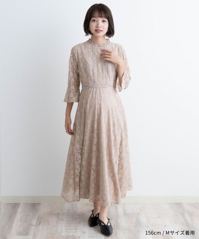 アンティークレースマタニティドレス マタニティ 授乳服 産後も使える