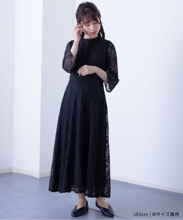 アンティークレースマタニティドレス マタニティ 授乳服 産後も使える