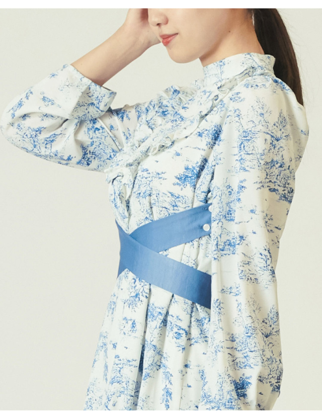 ハイネック2WAYフリルワンピース 授乳服マタニティウェア| マタニティ