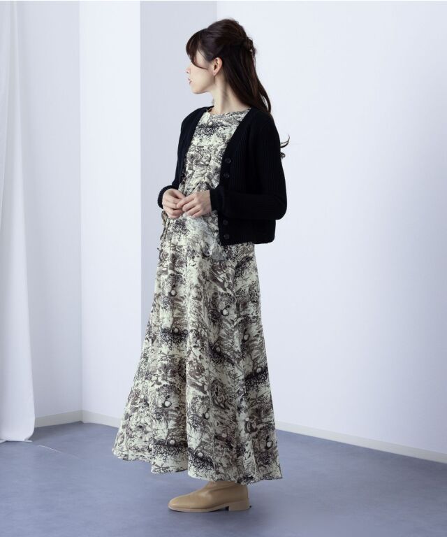 女子力高めレースカーディガンとワンピのセット