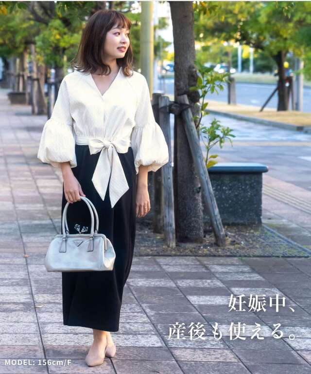 新品未使用⭐︎マタニティ・授乳服⭐︎軽量トレーナードッキングワンピース ⭐︎Sサイズ デシンドッキングロングワンピース マタニティ 授乳服 産後も