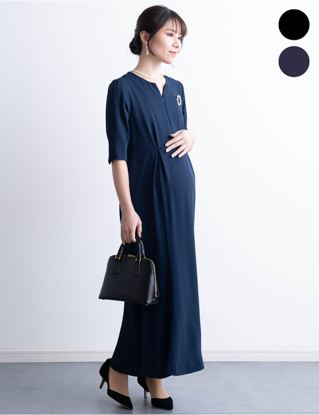 マーメイド ロング フォーマルワンピース   マタニティ 授乳服 産後も使える【ご試着可】