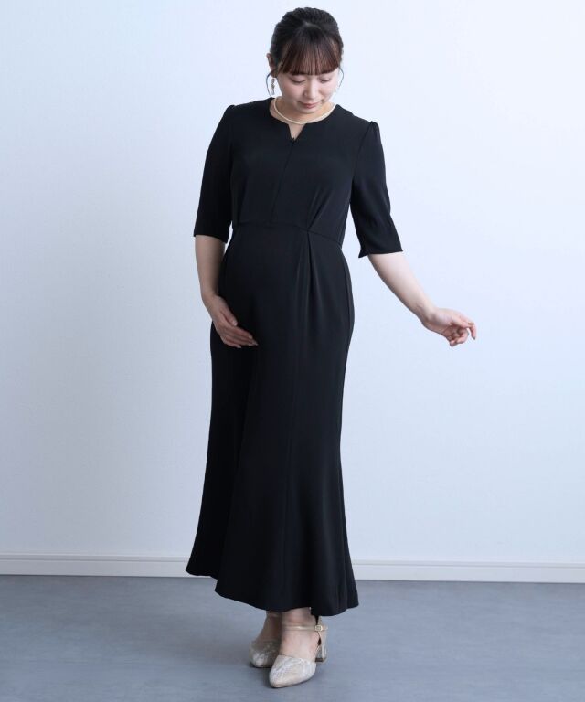 マーメイド ロング フォーマルワンピース マタニティ 授乳服 産後も