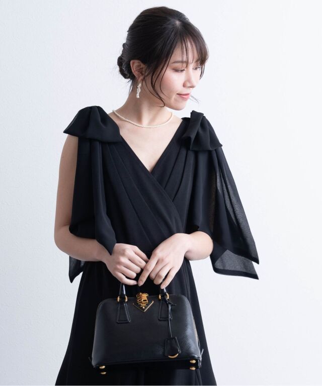 2WAY リボン付き フォーマルワンピース マタニティ 授乳服 産後も