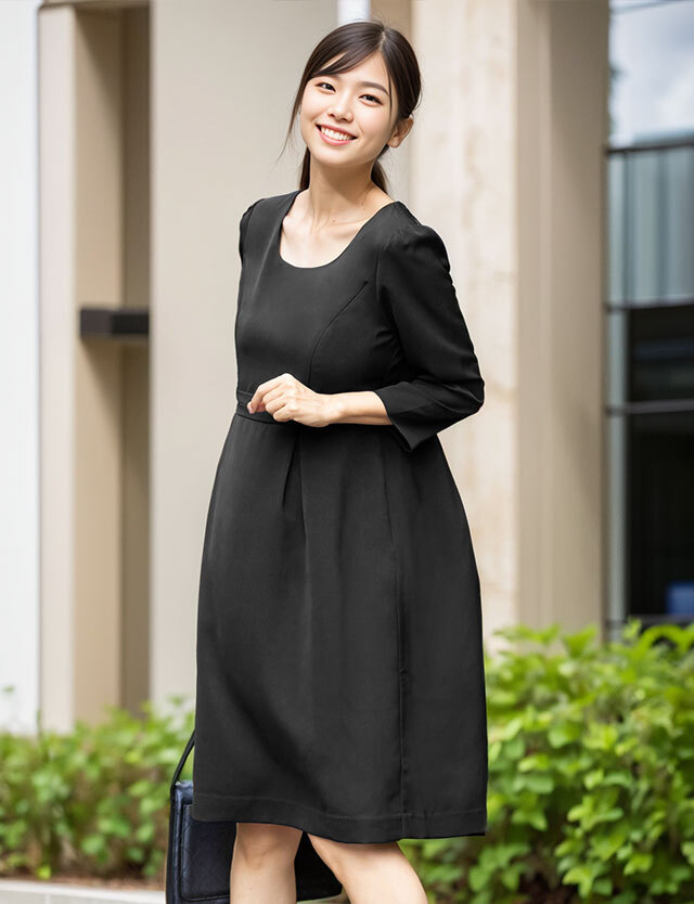 産前産後兼用フォーマルワンピース 授乳服マタニティウェア 