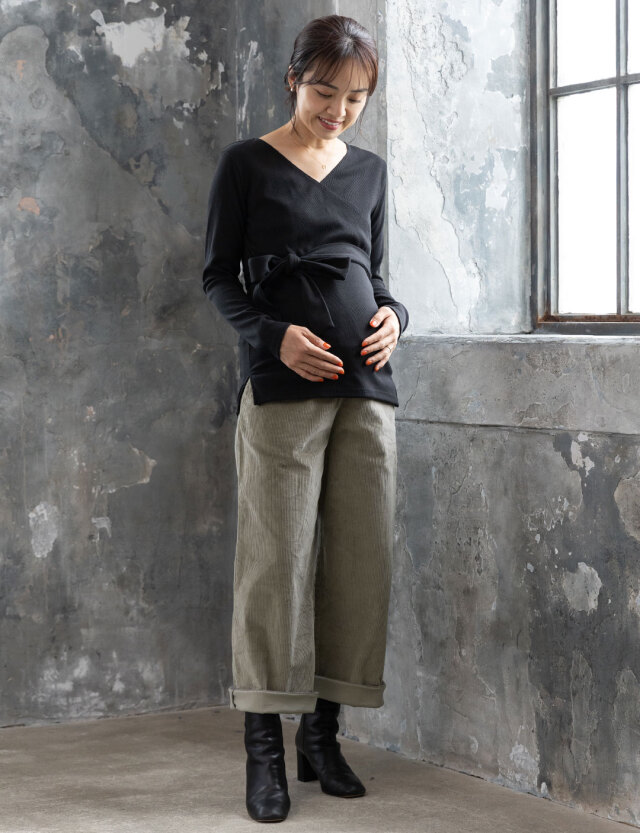 コーデュロイパンツ 産前産後兼用| マタニティウェア・授乳服の
