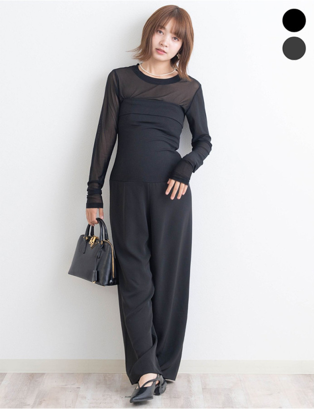 3wayベアトップパンツドレス＋シアートップス セット マタニティ 産後も使える