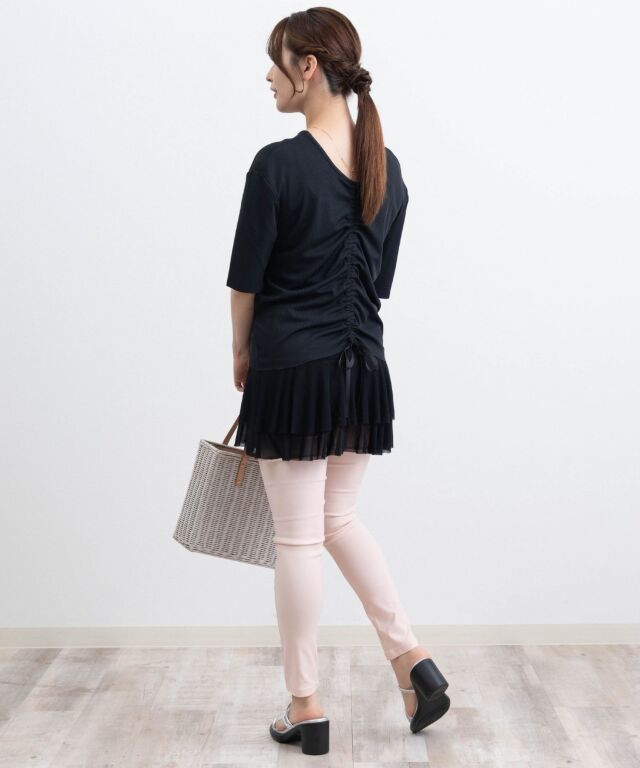 【こてっちゃん専用】 スキニーパンツ 美脚ストレッチ カラーデニム マタニティスキニーパンツ産前産後兼用