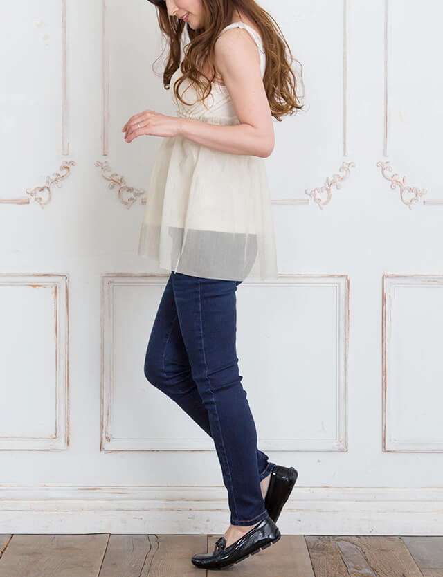 マタニティウェア スーパーストレッチ デニムスキニーパンツ マタニティデニム 産前差後兼用 スウィートマミー本店