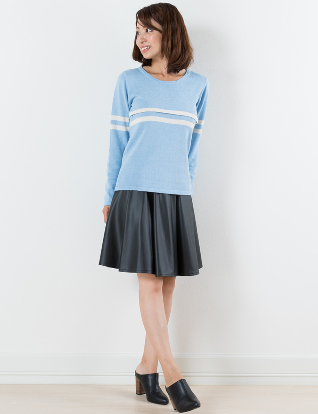 裏起毛 レザー調マタニティスカート マタニティボトム| マタニティ