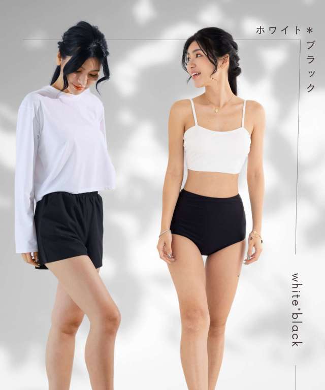 ラッシュガードつき ビスチェ風タンキニ 水着 4点セット | マタニティ