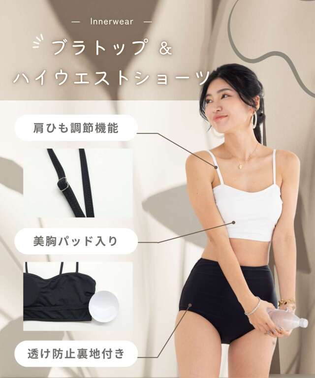 ラッシュガードつき セパレート 水着 4点セット | マタニティウェア