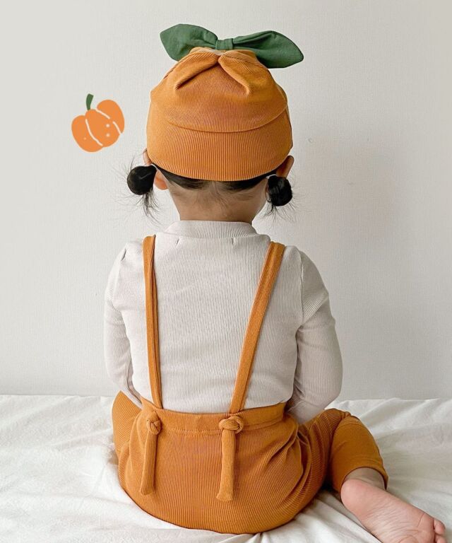 ハロウィンなりきりサロペット＆帽子セット おばけ かぼちゃ コウモリ