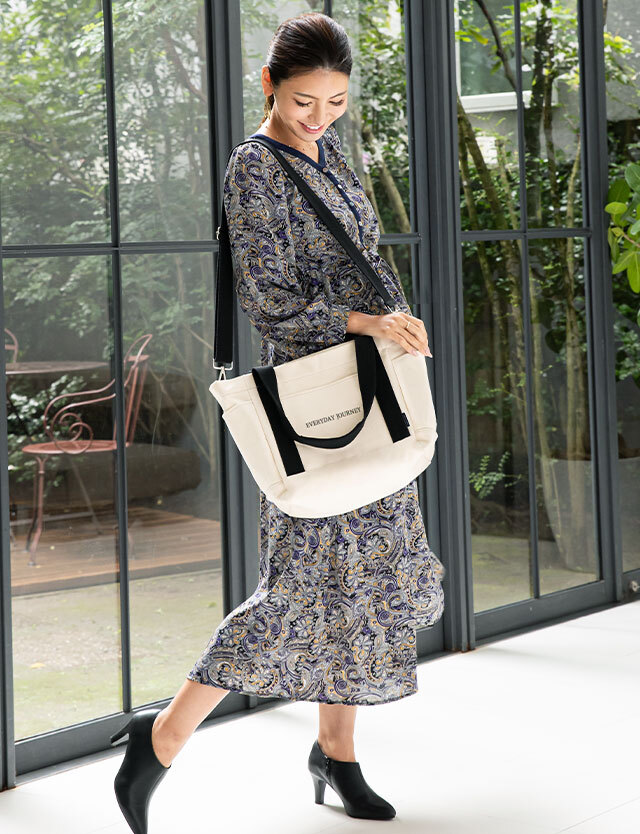 キャンバストートバッグ 2点セット【MODE】コットン マザーズバッグ  