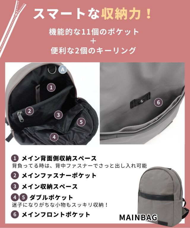 4WAYマザーズバッグ (12L) 【CUBE】 ママリュック/マザーズバッグ