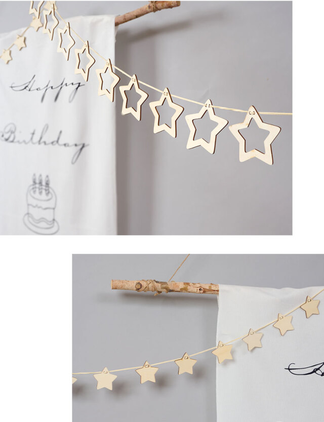 木製 ナチュラル ウッド ガーランド emu 咲む| マタニティウェア・授乳