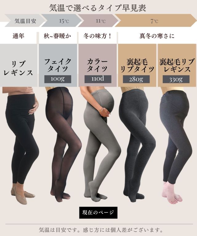 両面マチ付マタニティタイツ 110グラム| マタニティウェア・授乳服の