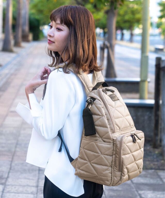 マザーズリュック ベビーカーフック付き (20L) 【DAILY】キルティング