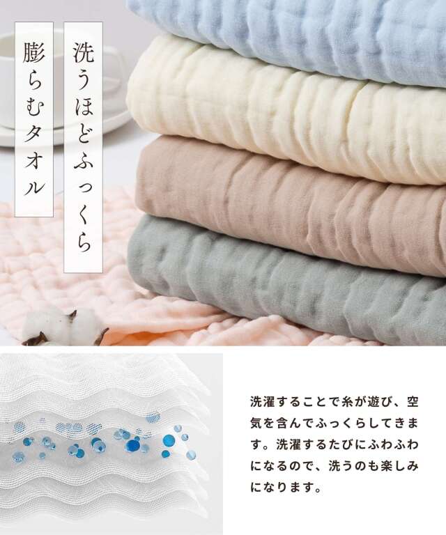 6重ガーゼ バスタオル 無地 | マタニティウェア・授乳服のスウィート