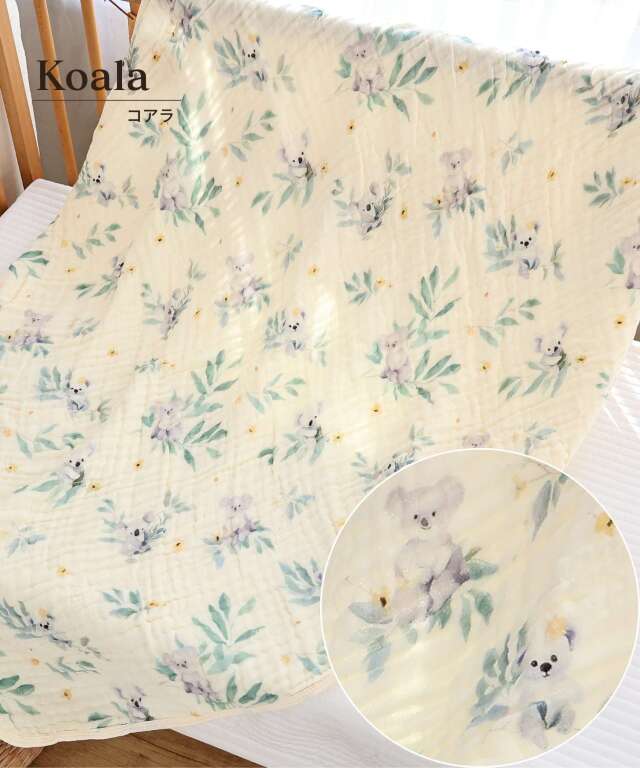 6重ガーゼ バスタオル アニマル＆花柄 | マタニティウェア・授乳