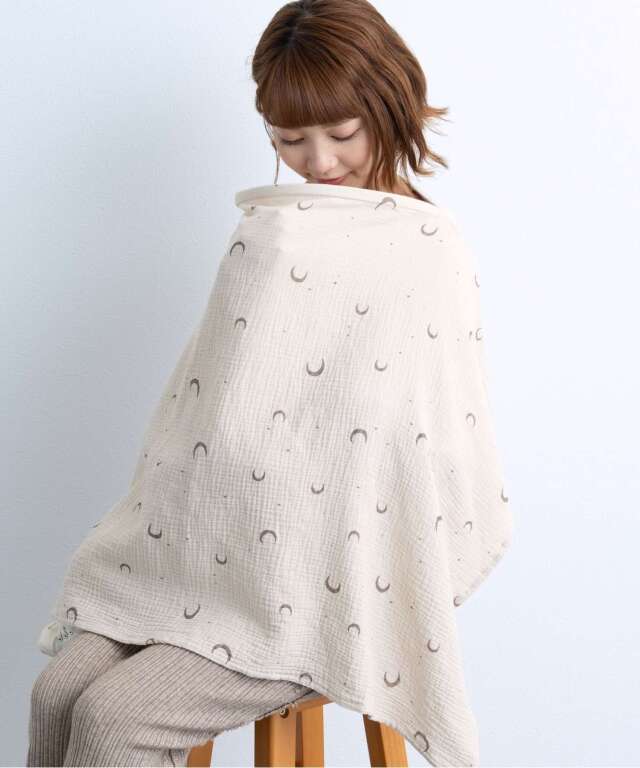 ダブルガーゼ 大判 授乳ケープ エプロン型 ワイヤー入り | マタニティ