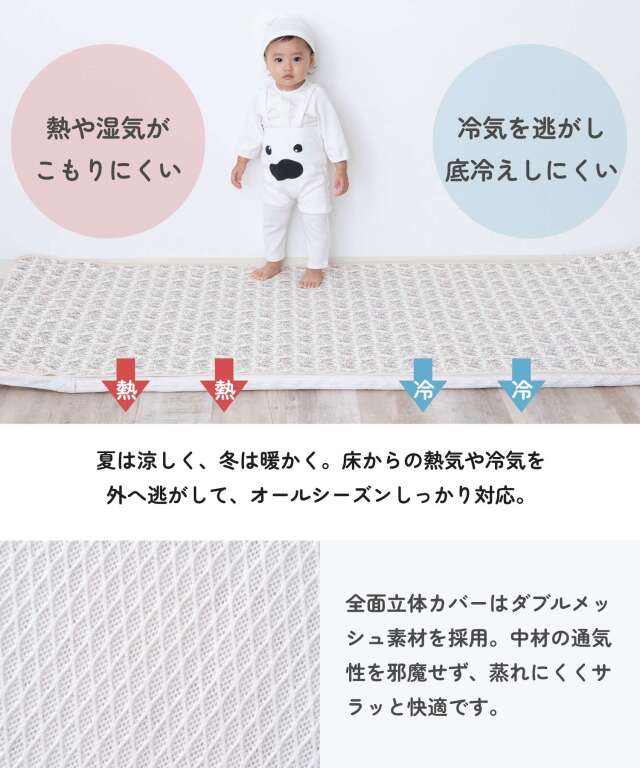小児科医師監修 プレイマット BreathMat 選べる専用防水敷きカバー
