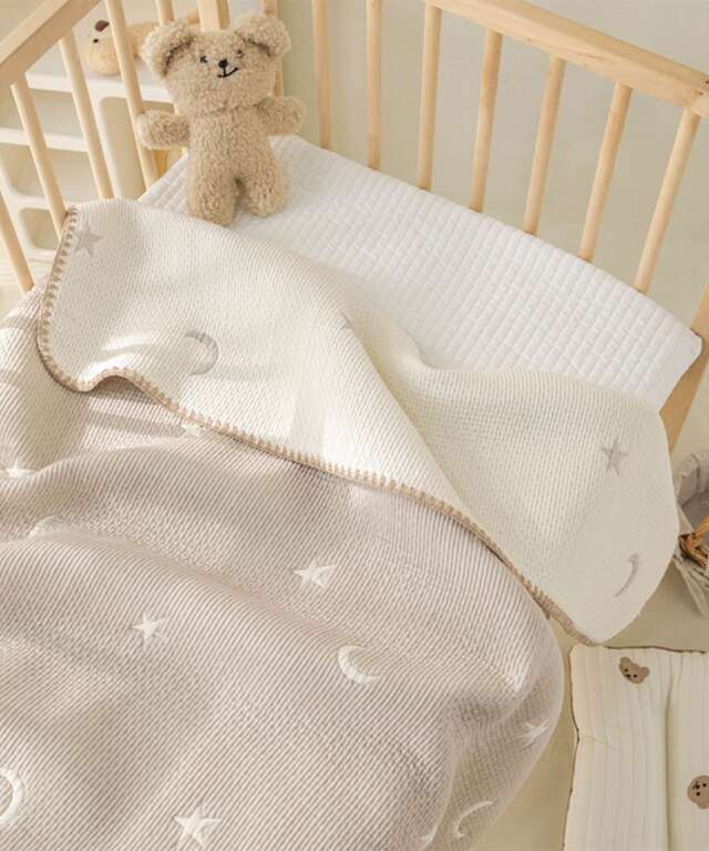 イブル ジャガード ブランケット 大判 掛け布団 コットン100％