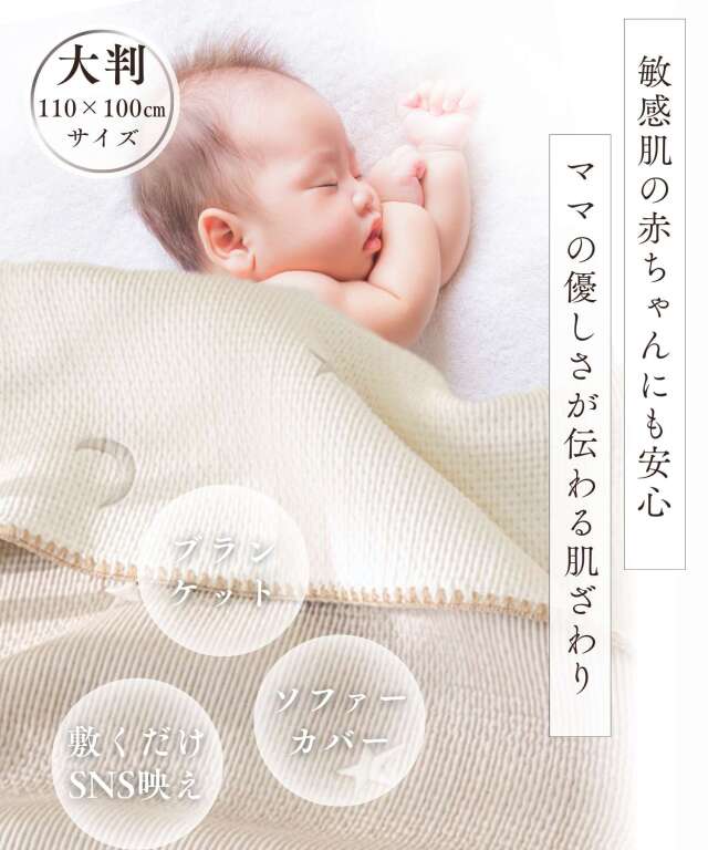 イブル ジャガード ブランケット 大判 掛け布団 コットン100％