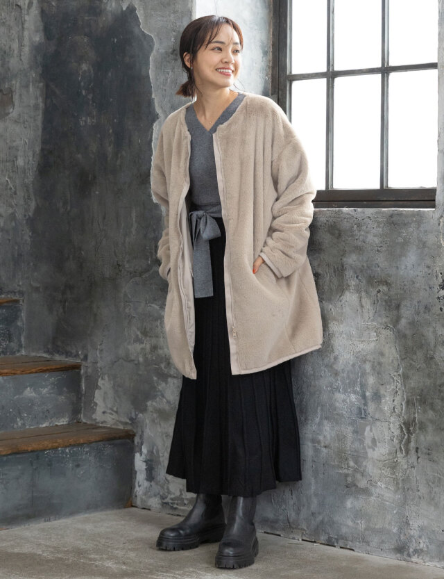 SWEET MOMMY リバーシブルファーママコート 抱っこ・おんぶ対応！6wayリバーシブルファーママコート
