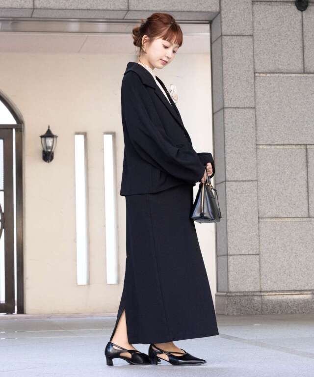 コクーンスリーブジャケット＋Vネックワンピースセット マタニティ