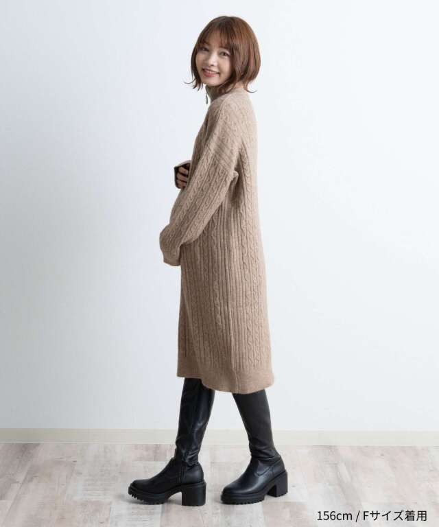 ハーフジップニットワンピース | マタニティウェア・授乳服の